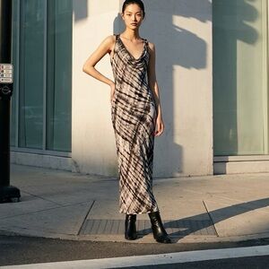 River + Sky Monochrome Tie-Dye Maxi Dress